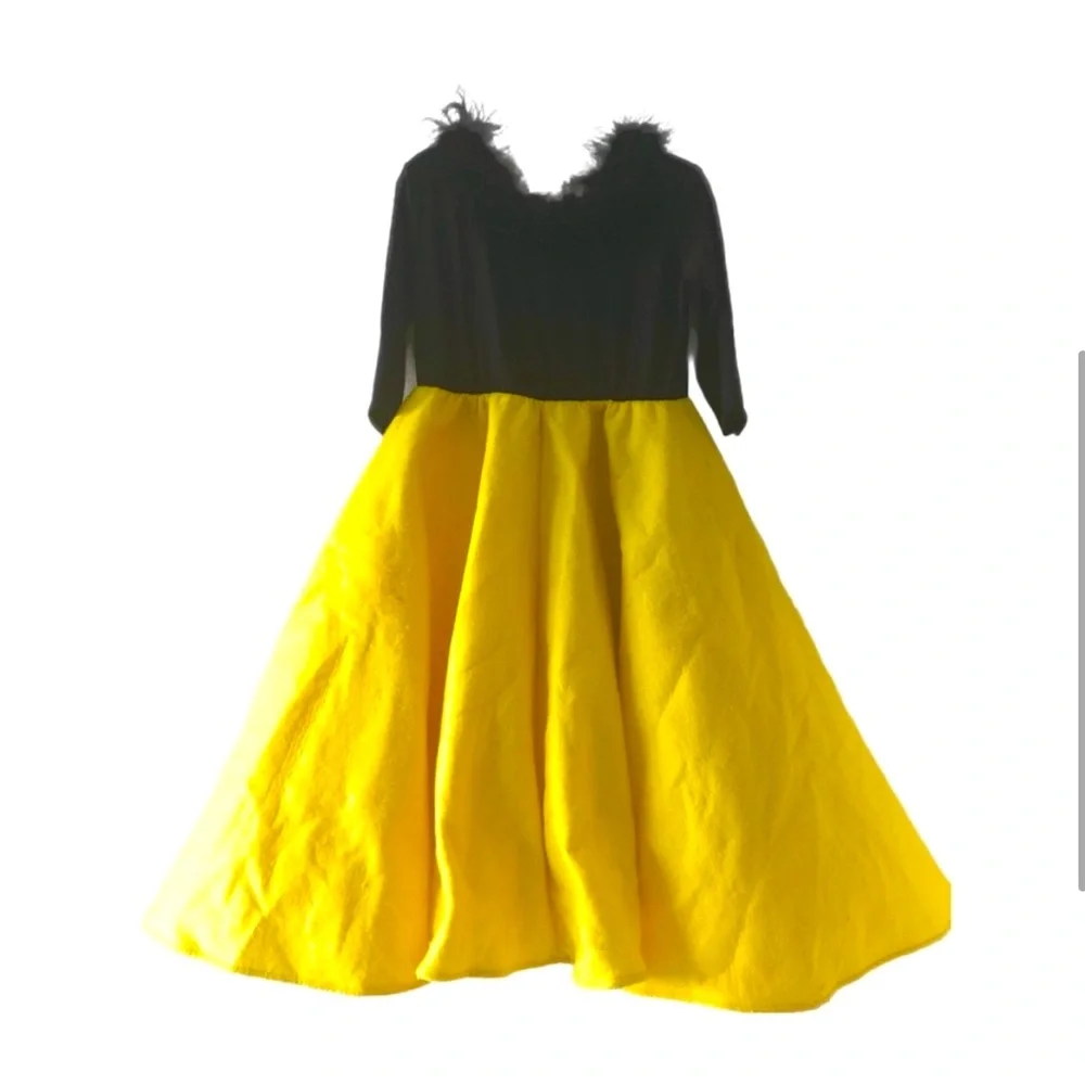 Rubie's Disco Girls Dress Halloween Costume Dance Jazz Retro Yellow Child Small